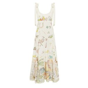 Alemais Anouk Colantoni Ballet Tie-Strap Maxi Dress